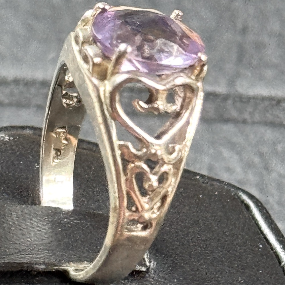 Vintage Light Amethyst Sterling Silver Ring
